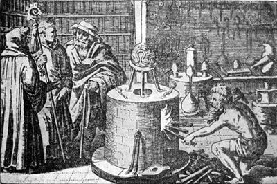 Alchemisten-Werkstatt mit Athanor